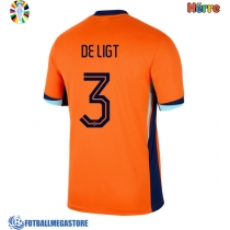 Fotballdrakt Herre Nederland Matthijs de Ligt #3 Hjemmedrakt EM 2024 Kortermet